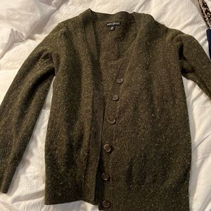 Green J Crew mercantile cardigan sweater